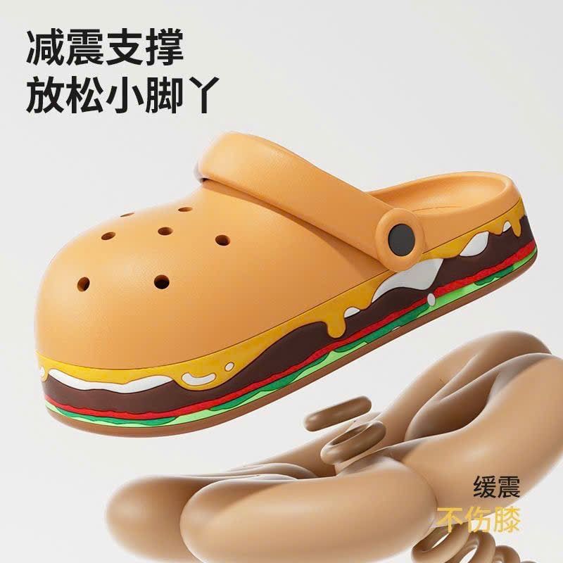  Dép Crocs Hoạ Tiết Bánh hamburger 