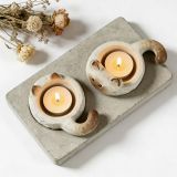  Đôi Chân Nến Gốm Hình Chú Mèo Dễ Thương 