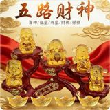  Bộ Tượng Ngũ Phúc Thần Tài Lưu Ly Vàng 