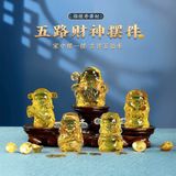  Bộ Tượng Ngũ Phúc Thần Tài Lưu Ly Vàng 