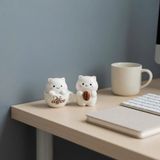  Cặp Tượng Gốm Sứ Hình Mèo Coffee Mini 