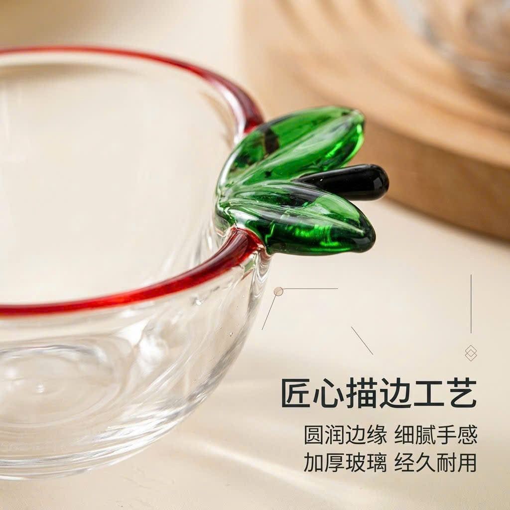  Đĩa Thủy Tinh Hình Quả Táo 