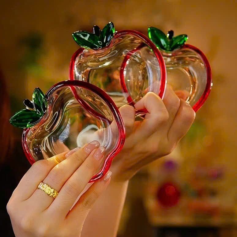  Đĩa Thủy Tinh Hình Quả Táo 