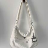  Túi Xách Tote Vải Canvas Màu Trắng Họa Tiết Gấu 