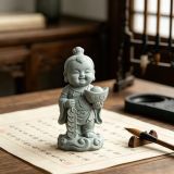  Tượng Đồng Tử Chiêu Tài Cao 9cm 