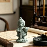  Tượng Đồng Tử Chiêu Tài Cao 9cm 