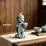  Tượng Đồng Tử Chiêu Tài Cao 9cm 