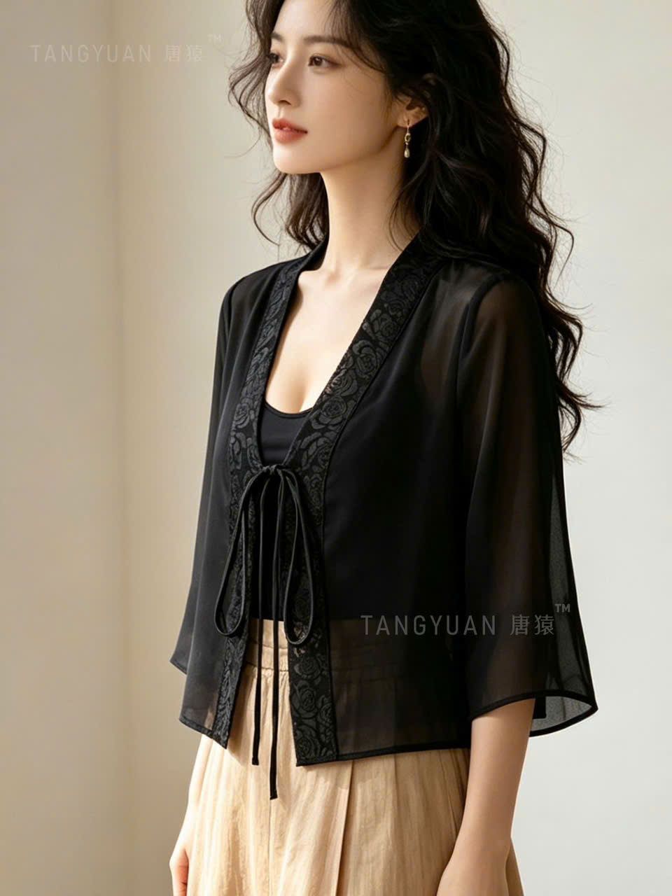  Áo Khoác Cardigan Lửng Mỏng Tay Lỡ 