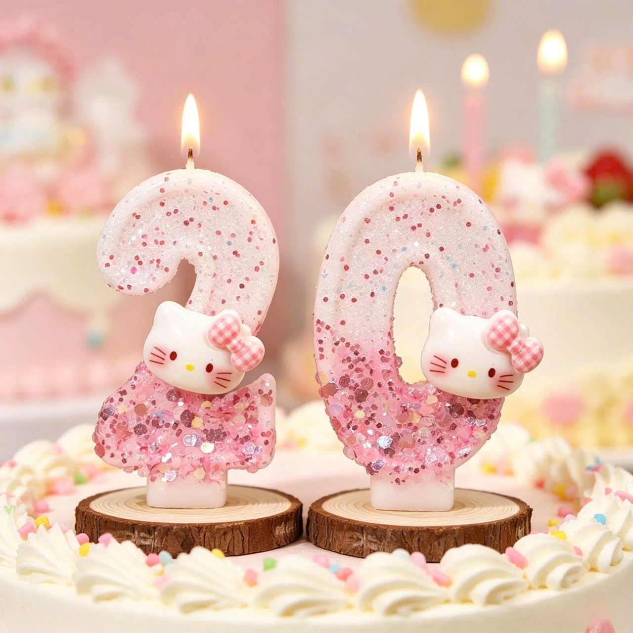  Nến Sinh Nhật Chữ Số Hello Kitty 