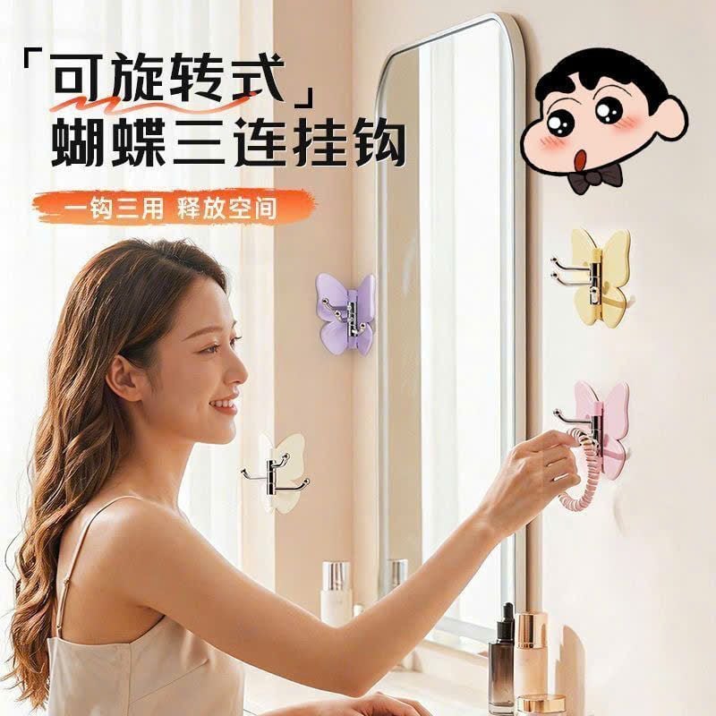  Móc Treo Đồ Dán Tường Hình Cánh Bướm 