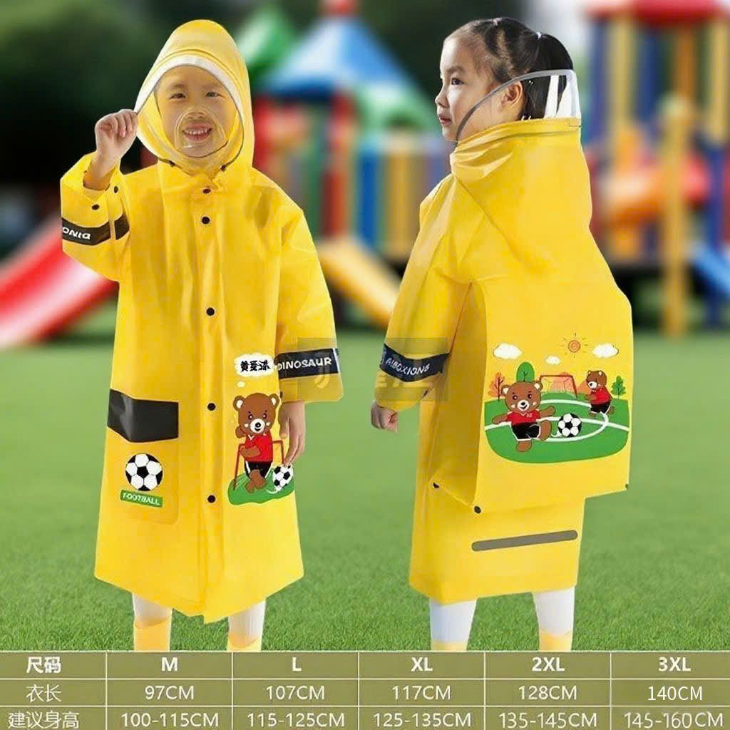  Áo Mưa Trẻ Em Cao Cấp Có Tấm Chắn 