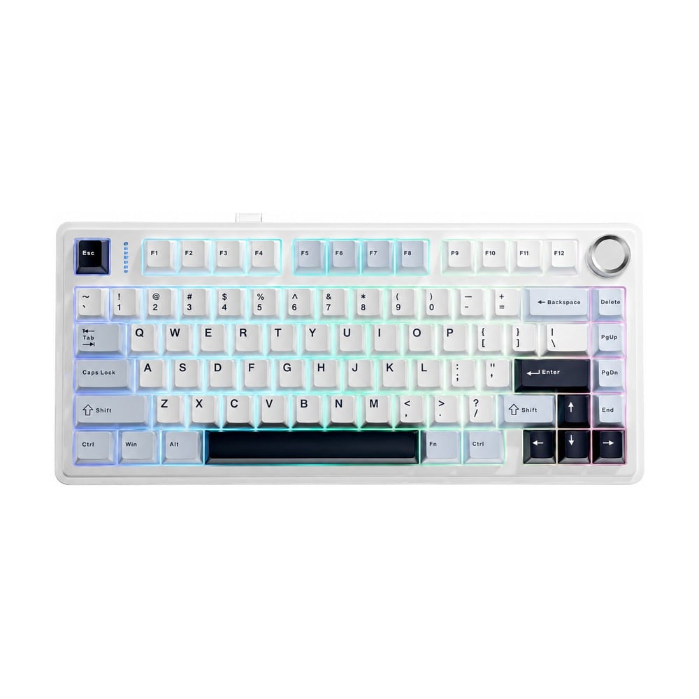 BÀN PHÍM CƠ AULA F75 (4883) CÓ DÂY (Xanh dương + Trắng + Tím đậm/ Pink switch)