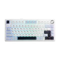 BÀN PHÍM CƠ AULA F75 (4883) CÓ DÂY (Xanh dương + Trắng + Tím đậm/ Pink switch)