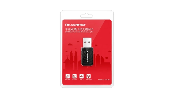 USB WiFi Comfast CF-812AC 1300Mbps (2.4GHz/5GHz)