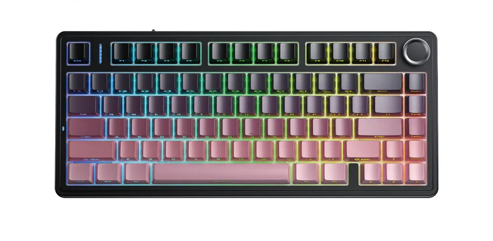 Phím Cơ Aula F75 (Reaper Switch Đen Hồng Gradient) Không Dây