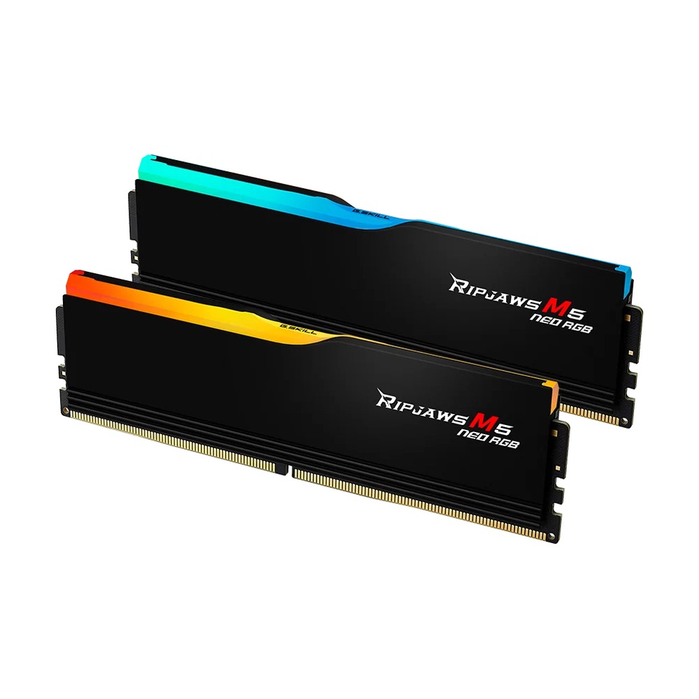 Ram GSkill Ripjaws M5 NEO RGB 32GB (16GB x 2) DDR5, 6000MHz (F5-6000J3636F16GX2-RM5NRK) Đen