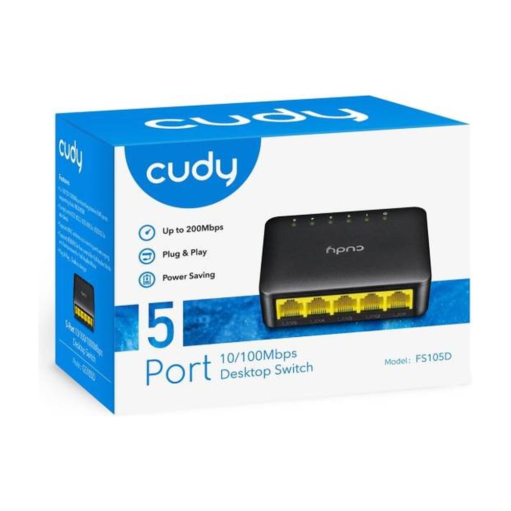 Bộ chuyển mạch Cudy FS105D 5 cổng 10/100 MBPS, 5 cổng RJ45 10/100M