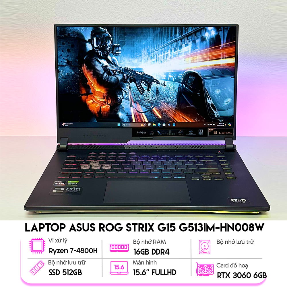 Laptop ASUS ROG Strix G15 G513IM-HN008W cũ