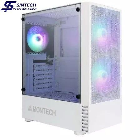Vỏ Case Montech X2 MESH ATX/M-ATX/ITX Trắng Kèm Fan