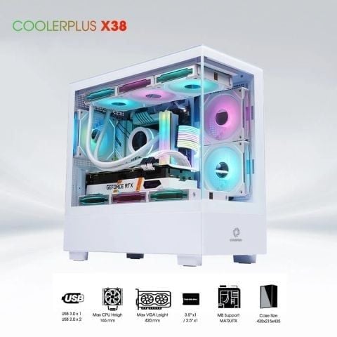 Vỏ Case CPC X38 M-ATX/ITX Trắng
