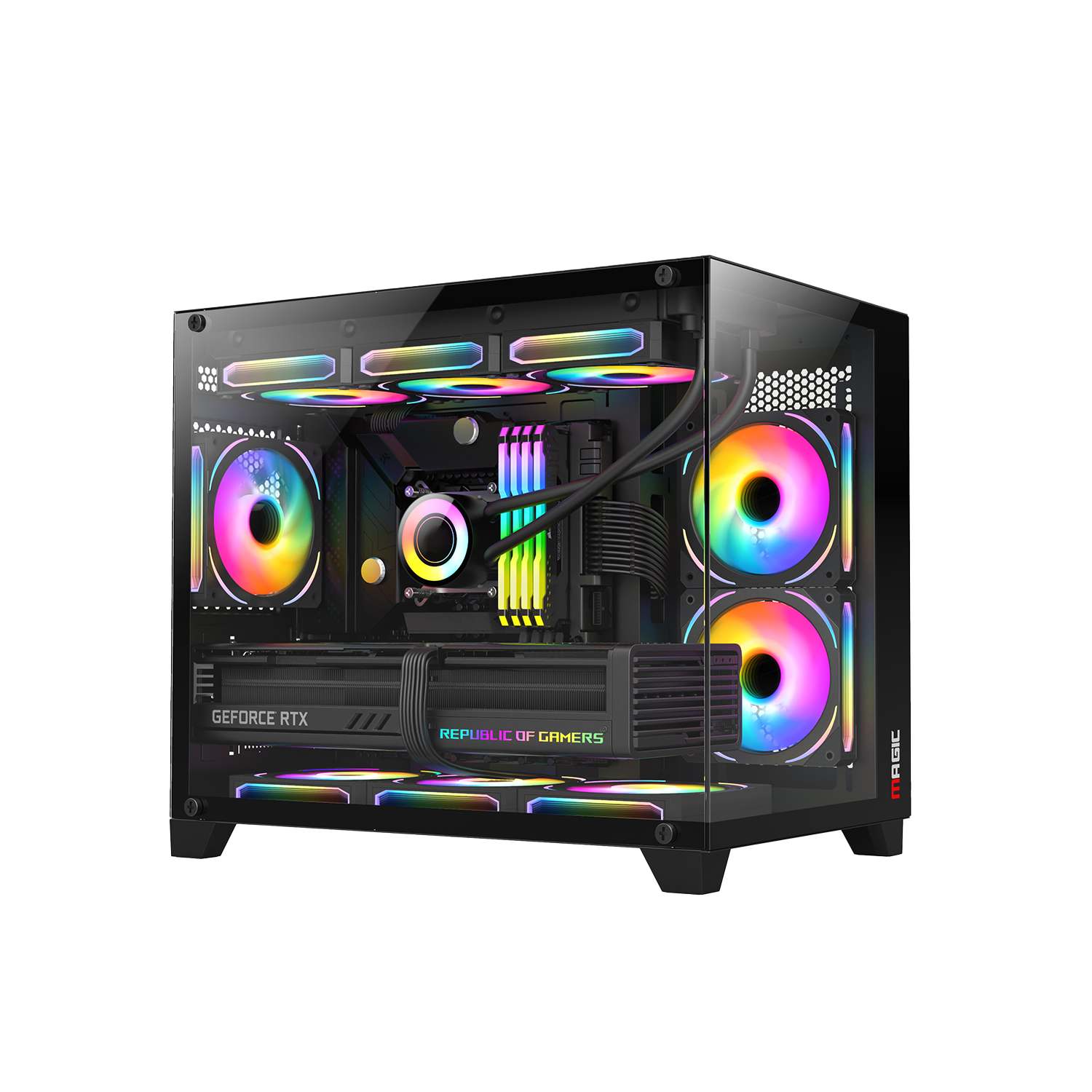 Vỏ Case Magic Aqua M Ultra Pro Full Micro ATX AIO 360 Top Đen Vỏ Case Magic Aqua M Ultra Pro Full Micro ATX AIO 360 Top Đen