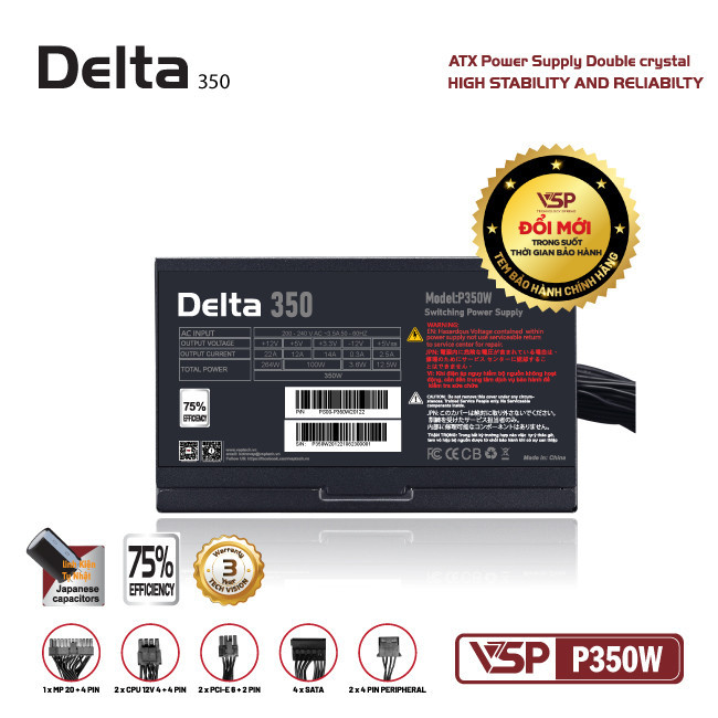 Nguồn máy tính VSP Delta P350W New