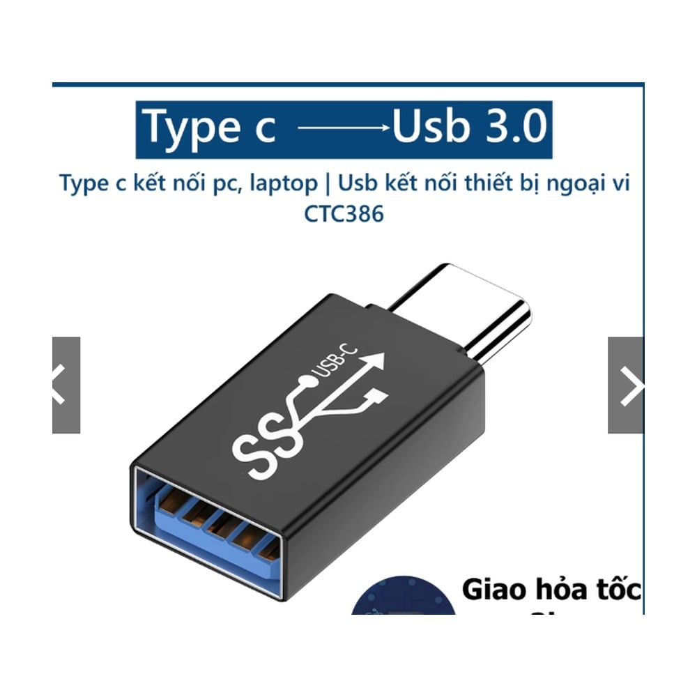 (10Gbps) Đầu Chuyển USB Sang Type C, usb to c