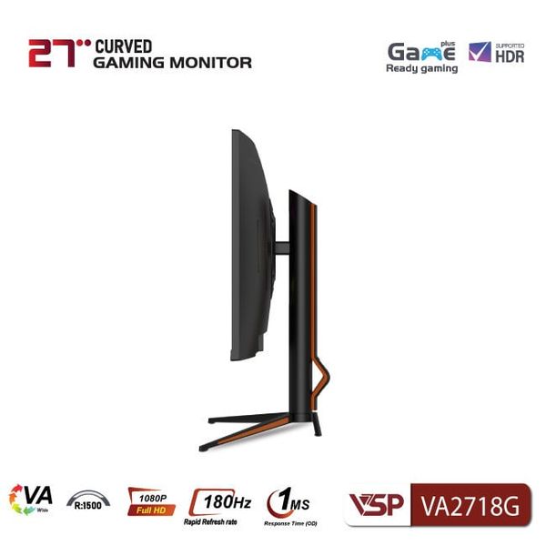 Màn hình cong Gaming VSP VA2718G 27inch (VA, FHD, 180Hz, 1Ms, Adaptive sync)