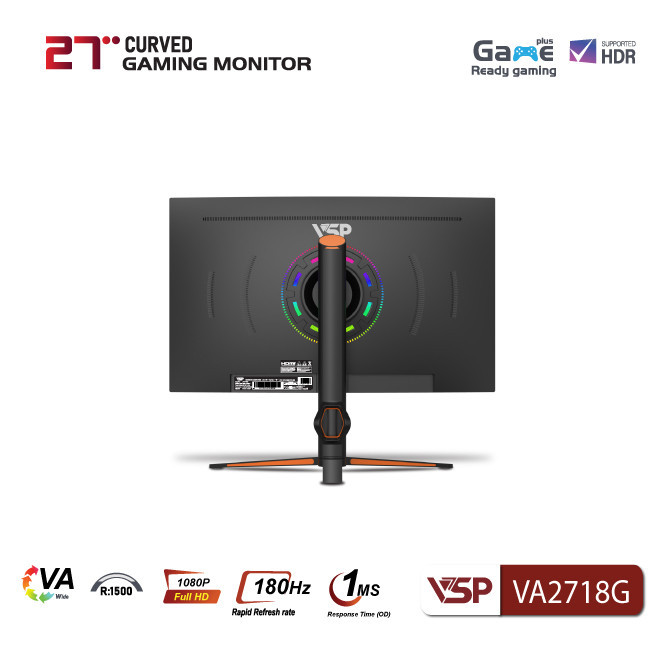 Màn hình cong Gaming VSP VA2718G 27 inch (VA, FHD, 180Hz, 1Ms, Adaptive sync)