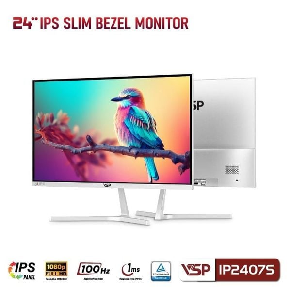 Màn hình VSP IP2407S 24inch ( IPS / FHD / 100Hz / 1ms / FreeSync / Trắng)
