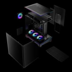 Vỏ Case Gamdias ATLAS P6 CG ATX Đen Sẵn 4 Fan ARGB