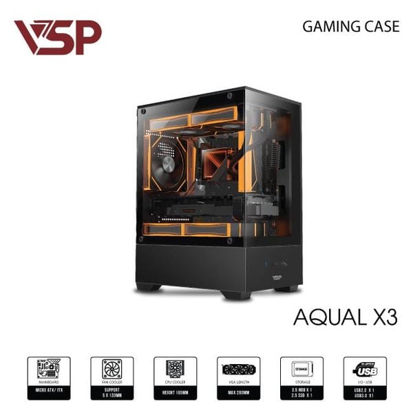 Vỏ Case VSP AQUAL X3 Đen