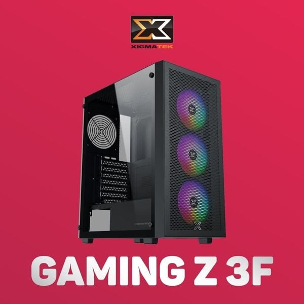 Vỏ Case Xigmatek Gaming Z 3F EN41082 ATX/M-ATX/ITX Đen Kèm 3 Fan RGB