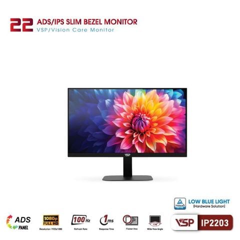 Màn hình văn phòng VSP IP2203 22 inch (FHD, 100Hz, 1ms)