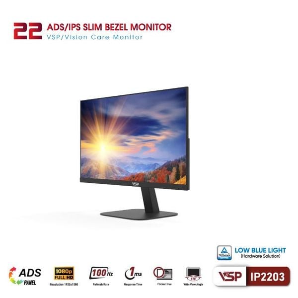 Màn hình văn phòng VSP IP2203 22 inch (FHD, 100Hz, 1ms)