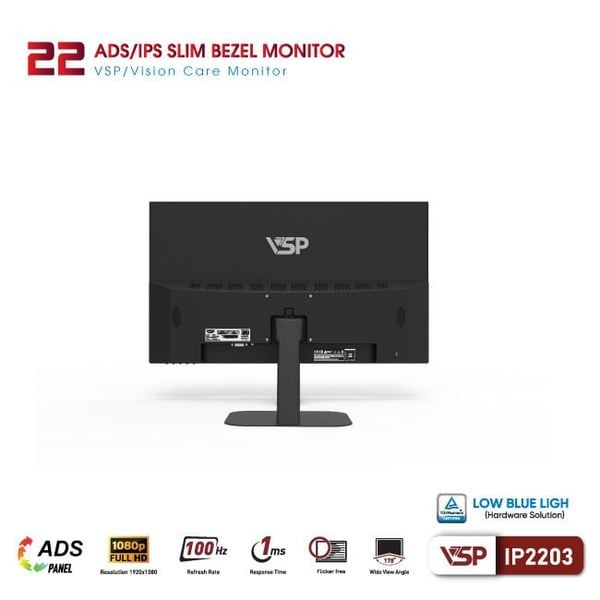 Màn hình văn phòng VSP IP2203 22 inch (FHD, 100Hz, 1ms)
