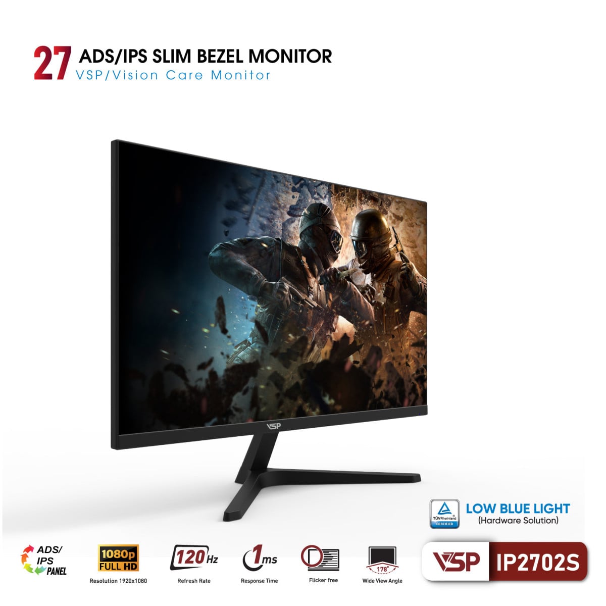 Màn hình văn phòng VSP IP2702S 27 inch ( FHD / 120Hz / 1ms)