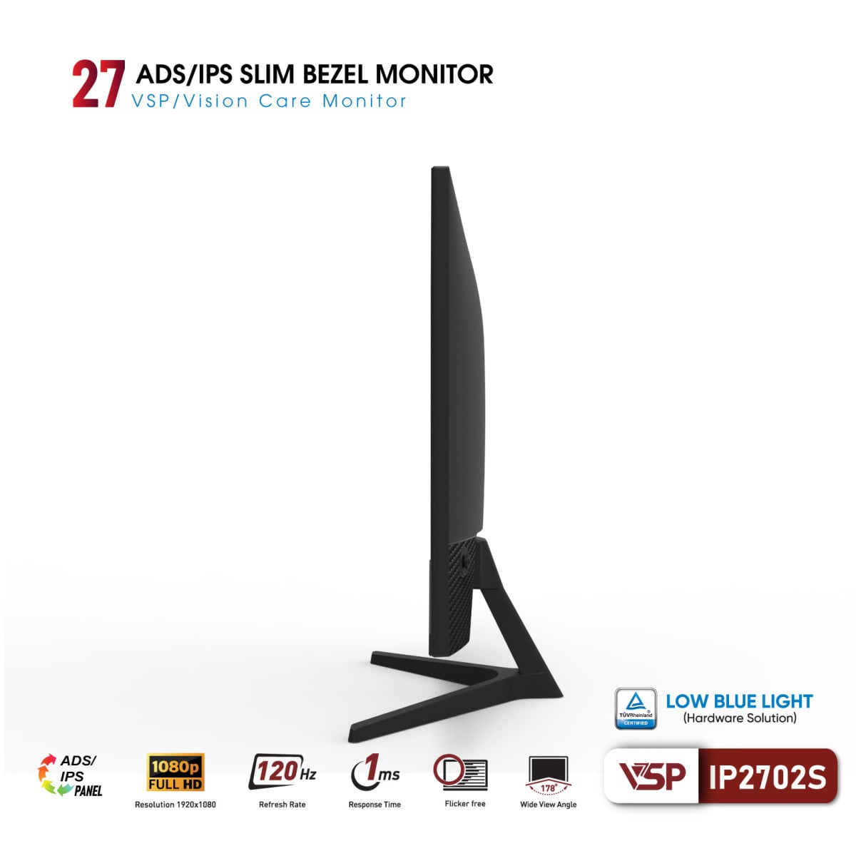 Màn hình văn phòng VSP IP2702S 27 inch ( FHD / 120Hz / 1ms)