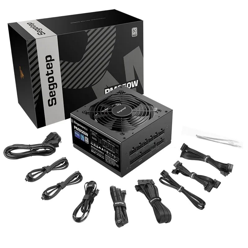 Nguồn Segotep PM850W 850W 80 Plus Platinum Đen Nguồn Segotep PM850W 850W 80 Plus Platinum Đen