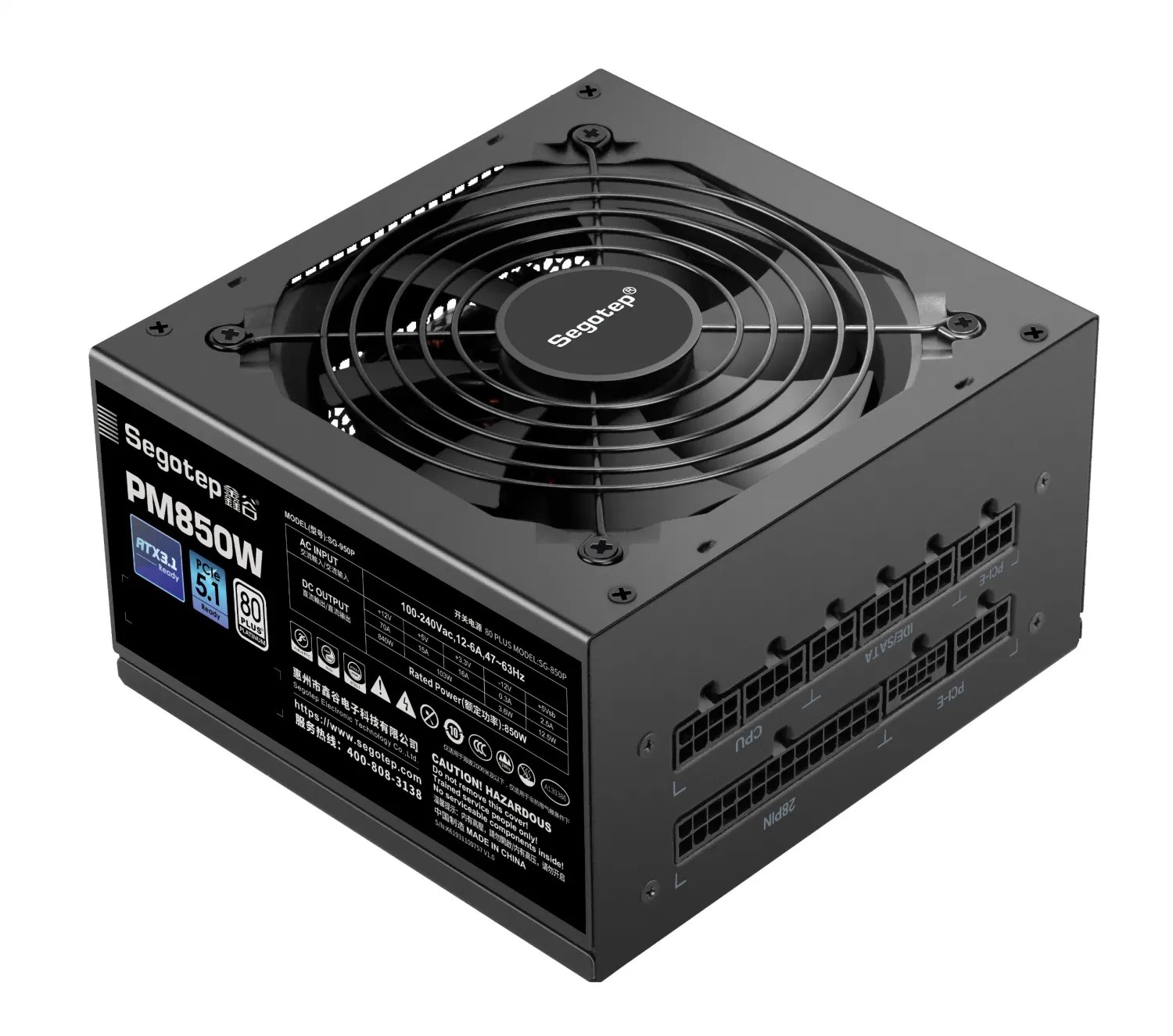 Nguồn Segotep PM850W 850W 80 Plus Platinum Đen