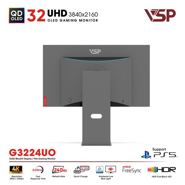 Màn hình QD-OLED Ai gaming Vision Pro G3224UO (32 inch / 4K / 10bit / 240Hz / 0.03ms / G-sync)