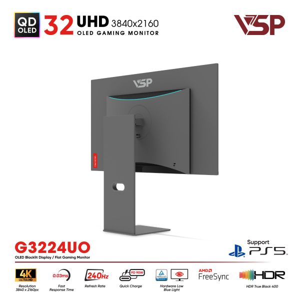 Màn hình QD-OLED Ai gaming Vision Pro G3224UO (32 inch / 4K / 10bit / 240Hz / 0.03ms / G-sync)