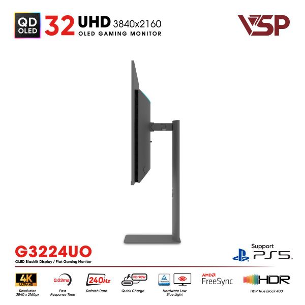 Màn hình QD-OLED Ai gaming Vision Pro G3224UO (32 inch / 4K / 10bit / 240Hz / 0.03ms / G-sync)