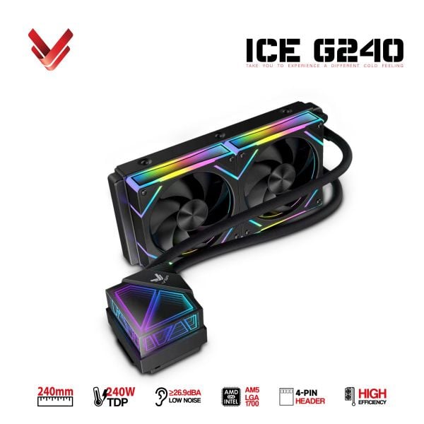 Tản Nhiệt Nước AIO VSP ICE G240 Đen