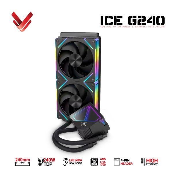 Tản Nhiệt Nước AIO VSP ICE G240 Đen