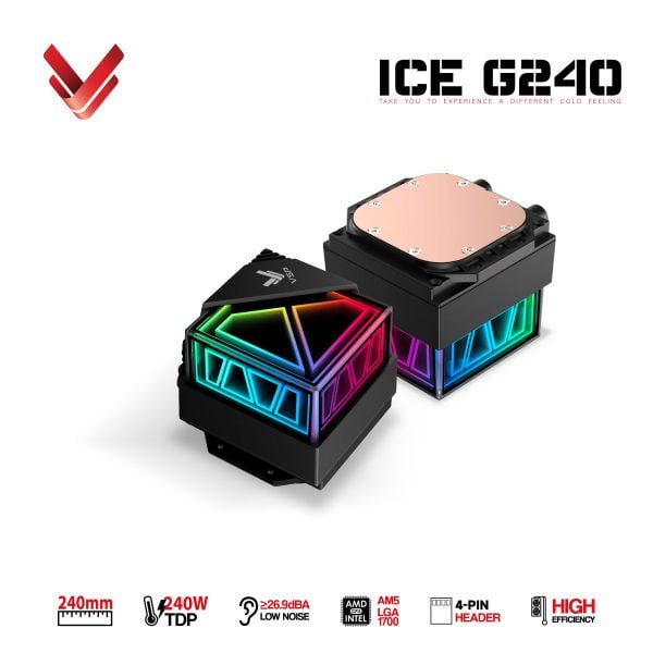 Tản Nhiệt Nước AIO VSP ICE G240 Đen