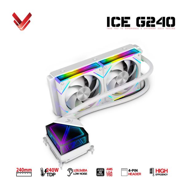 Tản Nhiệt Nước AIO VSP ICE G240 Trắng