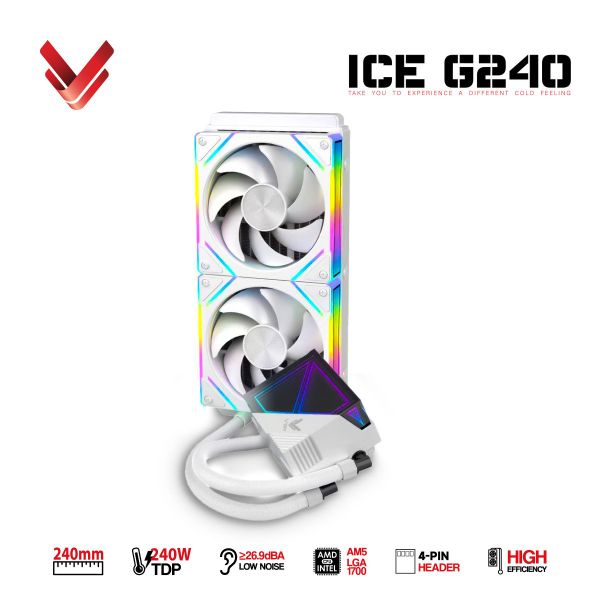 Tản Nhiệt Nước AIO VSP ICE G240 Trắng