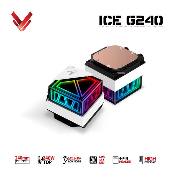 Tản Nhiệt Nước AIO VSP ICE G240 Trắng