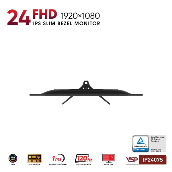 Màn hình VSP IP2407S 24inch / IPS / FHD / 120Hz / 1ms Đen